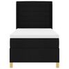 vidaXL Boxspringbett mit Matratze Schwarz 80 x 200 cm Stoff