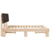 vidaXL Bettgestell mit gepolstertem Kopfteil Taupe 180 x 200 cm