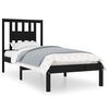 vidaXL Massivholzbett Schwarz 90x190 cm