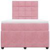 vidaXL Boxspringbett mit Matratze Rosa 120x200 cm Samt