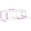 vidaXL TV-Wandschrank Altholz 98 x 31 x 29,5 cm Holzwerkstoff