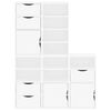 vidaXL Beistellschränke 5 Stk. ODDA Weiß 40x24x79 cm Massivholz Kiefer