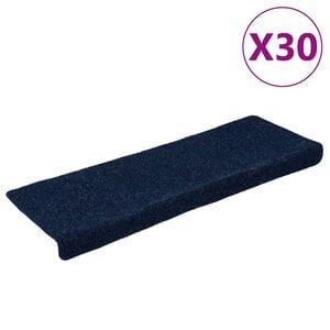 vidaXL Stufenmatten Selbstklebend 30 Stk. 65x21x4 cm Marineblau Rechteckiger Rand