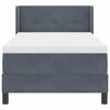 vidaXL Boxspringbett mit Matratze Dunkelgrau 200 x 100 cm Samt