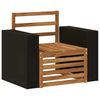 vidaXL Outdoor Mittelsofa Natur