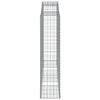 vidaXL Gabionen mit Hochbogen 5 Stk. 300x50x200/220cm Verzinktes Eisen