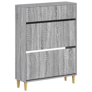 vidaXL Schuhschrank DELFT 78 x 24 x 103 cm Holzwerkstoff Sonoma-Grau