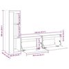 vidaXL TV-Schränke 3 Stk. Massivholz Kiefer