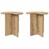 vidaXL Beistelltisch 2 stk. Artisan-Eiche &Oslash; 39 x 38 cm Holzwerkstoff