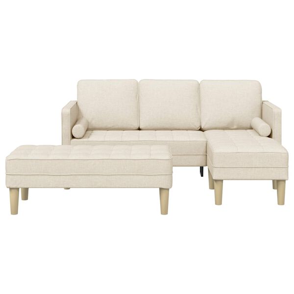 vidaXL Sofa Set mit Kissen 2 pcs Leinen Polyester