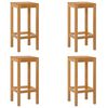 vidaXL Barhocker 4 stk. Natur Massivholz Teak