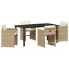 vidaXL Garten Essgruppe 5 Stk. Beige Poly-Rattan