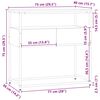 vidaXL Konsolentisch Räuchereiche 75x40x75 cm Holzwerkstoff