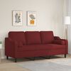 vidaXL 3-Sitzer-Sofa mit Kissen Weinrot 180 cm Stoff