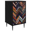 vidaXL Nachttisch OMMEN Schwarz Eichen-Optik 36 x 33 x 61 cm