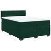 vidaXL Boxspringbett mit Matratze Dunkelgr&uuml;n 140x200 cm Samt