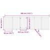 vidaXL 6-tlg. Hundetor mit T&uuml;r Faltbar Wei&szlig; 300 cm Pappelholz