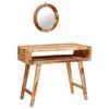 vidaXL Schminktisch mit Spiegel Braun 90 x 76 x 45 cm Massivholz Mango
