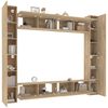 vidaXL 8-tlg. TV-Schrank-Set Sonoma-Eiche Holzwerkstoff