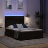 vidaXL Bett mit Stauraum und LED mit LED Schwarz 140 x 190 cm Samt