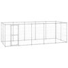 vidaXL Outdoor-Hundezwinger Verzinkter Stahl 12,1 m&sup2;