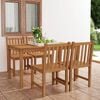 vidaXL 5-teiliges Garten-Ess-Set 140 x 80 cm Massivholz Teak
