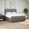 vidaXL Boxspringbett mit Matratze Taupe 200x200 cm Stoff