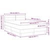 vidaXL Boxspringbett mit Matratze Dunkelgrau 140 x 200 cm Stoff