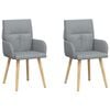 vidaXL Esszimmerst&uuml;hle 2 stk. Stoff Hellgrau 60 x 56 x 96 cm