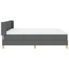 vidaXL Boxspringbett mit Matratze Dunkelgrau 200 x 180 cm Stoff