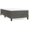 vidaXL Boxspringbettgestell Dunkelgrau 90x200 cm Samt