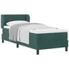 vidaXL Boxspringbett mit Kopfteil Dunkelgr&uuml;n 80 x 200 cm Samt