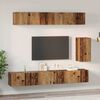 vidaXL Wand-TV-Schrank Wandmontiert 3 pcs Altholz Holzwerkstoff