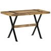 vidaXL Esstisch 120x60x76 cm Raues Mangoholz