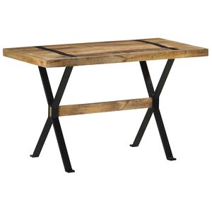 vidaXL Esstisch 120x60x76 cm Raues Mangoholz