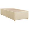 vidaXL Boxspringbett mit Matratze Creme 80x200 cm Stoff