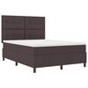 vidaXL Boxspringbett mit Matratze Dunkelbraun 140 x 190 cm Stoff