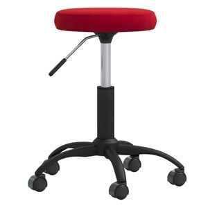 vidaXL B&uuml;rostuhl Drehbar Weinrot Samt