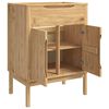 vidaXL Waschbeckenschrank mit Regal FLORO Wachsbraun 60 x 40 x 80 cm