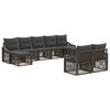vidaXL Gartensofa-set 9 pcs Grau Poly-Rattan