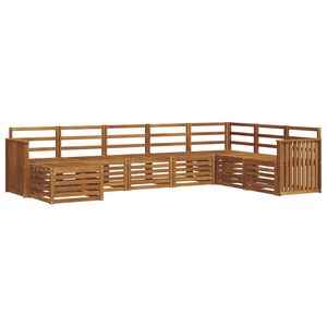 vidaXL Outdoor-Sofagarnitur 8 stk. 8-Sitzer Natur Massivholz Akazie