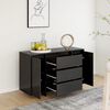 vidaXL Sideboard mit 3 Schubladen Schwarz 120x41x75 cm Holzwerkstoff