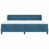 vidaXL Boxspringbett mit Matratze Dunkelblau 200 x 200 cm Samt