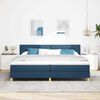 vidaXL Boxspringbett mit Matratze mit Kopfteil Blau 200 x 200 cm Stoff