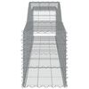 vidaXL Gabionen mit Hochbogen 5 Stk. 400x50x60/80cm Verzinktes Eisen