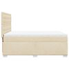 vidaXL Boxspringbett mit Matratze Creme 140x200 cm Stoff