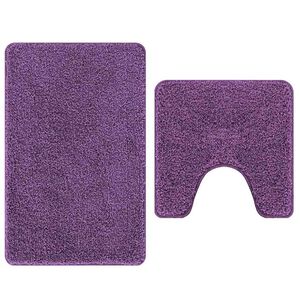 vidaXL Anti-Rutsch Badematten-Set 2 pcs Lila PP