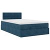 vidaXL Ottoman-Bett mit Matratze Dunkelblau 120x200 cm Samt