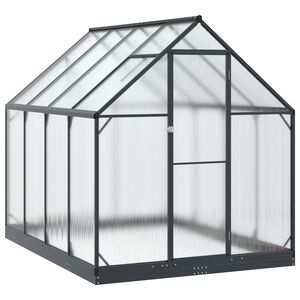 vidaXL Garten Gew&auml;chshaus mit T&uuml;r Anthrazit 183,5 x 243,5 x 207 cm