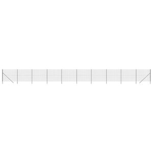 vidaXL Maschendrahtzaun Anthrazit 1,6x25 m Verzinkter Stahl